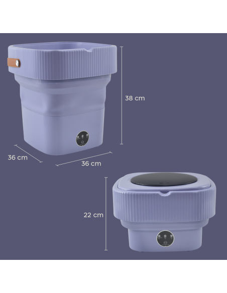 Mini Lavadora Portátil Plegable con Centrifugado para Lavar en Viajes y Camping