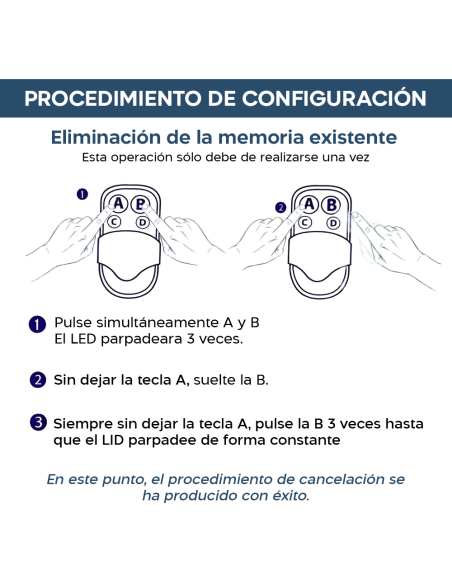 2 pz Control Remoto Universal 4 canales 433MHz Multifunción Bolsillo con Gancho