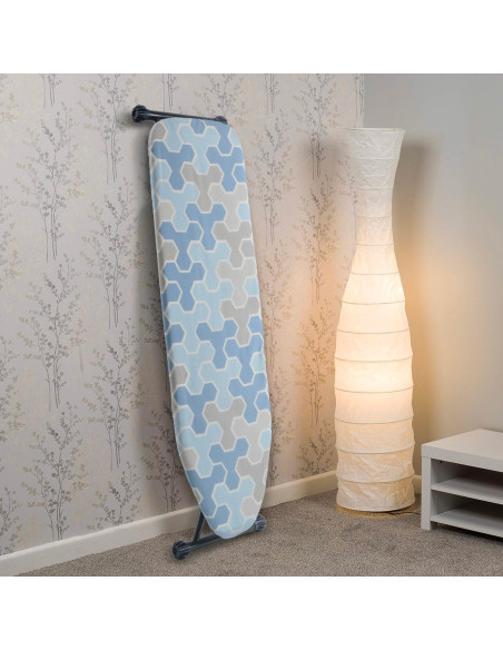 Tabla de Planchar Estructura de Acero Plegable Ajustable en Altura con Gancho