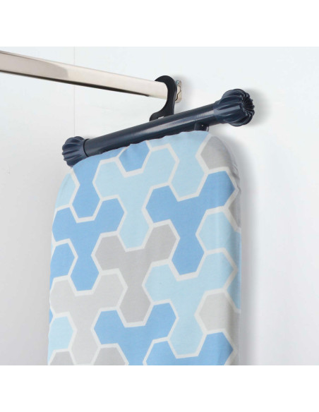 Tabla de Planchar Estructura de Acero Plegable Ajustable en Altura con Gancho