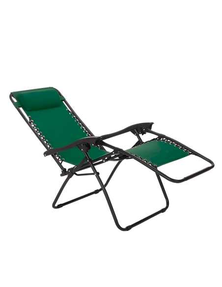 Set 2 sillas plegables Gravità Zero con respaldo reclinable tumbona de textilene