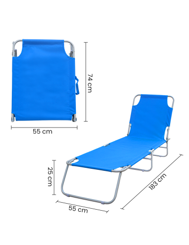 2309 Silla plegable con respaldo ajustable para...