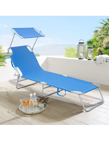 2309P Tumbona plegable con respaldo ajustable y...