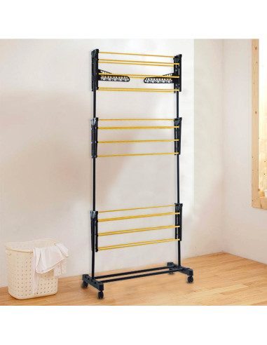 Tendedero vertical 3 estantes plegables torre...