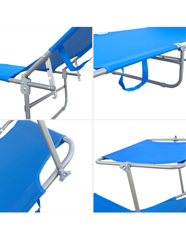 Set 2 Tumbonas plegables 2309P Respaldo...