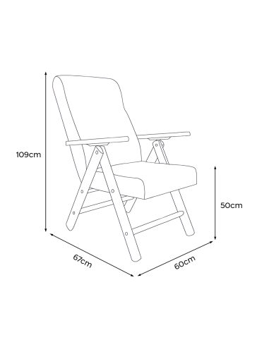 Sillón Reclinable MOLISANA ArtLegno MAS020...