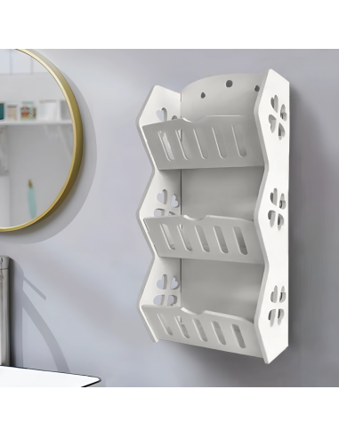 Estante de pared Organizador almacenamiento PVC...