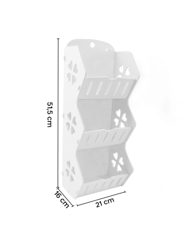 Estante de pared Organizador almacenamiento PVC...