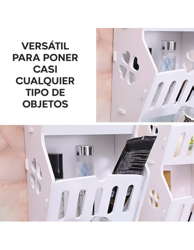 Estante de pared Organizador almacenamiento PVC...