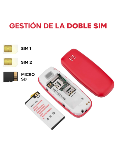 Mini teléfono celular bolsillo doble SIM GSM...
