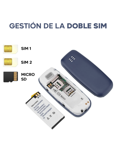Mini teléfono celular bolsillo doble SIM GSM inalámbrico entrada tarjeta SD MP3