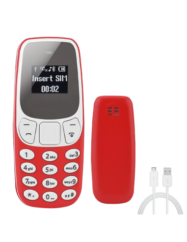 Mini teléfono celular bolsillo doble SIM GSM...