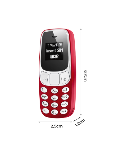 Mini teléfono celular bolsillo doble SIM GSM...