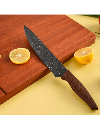 Set 5 Cuchillos cocina profesionales de piedra...