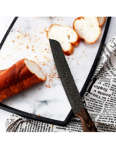 Set 5 Cuchillos cocina profesionales de piedra...