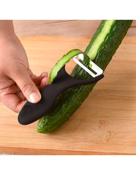 Set 5 Cuchillos cocina profesionales de piedra con pelador de patata de cerámica