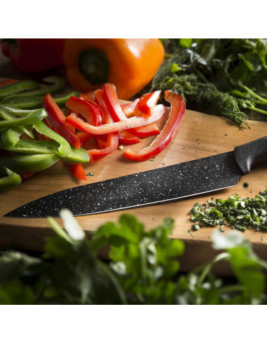 Set 5 Cuchillos cocina profesionales de piedra...