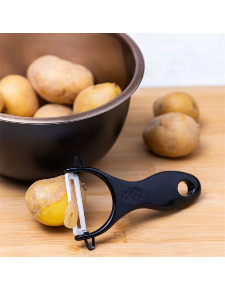 Set 5 Cuchillos cocina profesionales de piedra con pelador de patata de cerámica