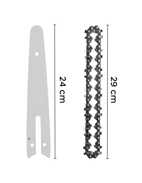 Kit Cadena y Barra 8 Pulgadas de Repuesto para Motosierra a Batería Inalámbrica