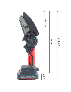 Mini Motosierra Doble Batería 21V Inalámbrica 4 Pulgadas... 2