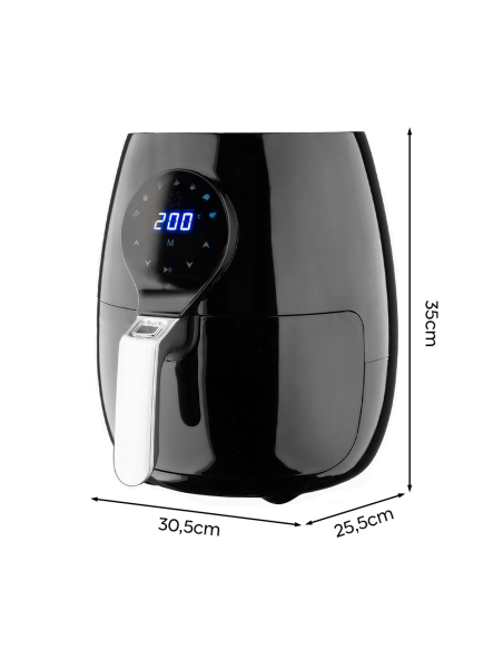 Freidora Aire 3.5 litros Cestillo Desmontable 1500W Display Táctil Temporizador