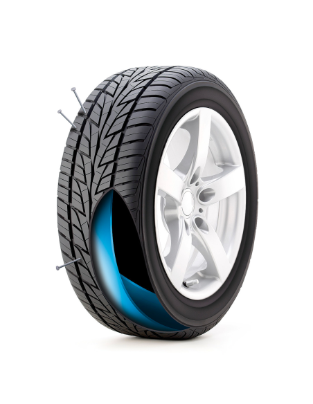 Sellador Neumáticos Universal Kit Reparación Perforaciones 6.5 mm Líquido 450 ml