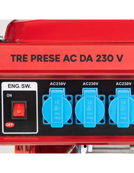 Generador Corriente Motor Gasolina 4 Tiempos Grupo Electrógeno 5,5CV 196cc 2000W