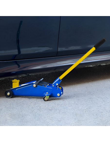 Gato elevador para coche hidráulico con carretilla de 2 toneladas con 4 ruedas