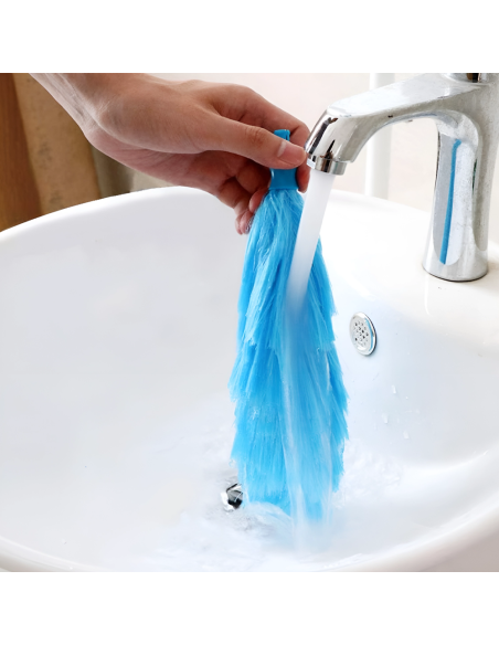 Plumero Eléctrico Recargable Cepillo Giratorio Limpieza 2 Cabezales Inalámbricos