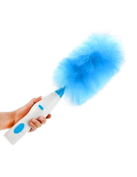 Plumero Eléctrico Recargable Cepillo Giratorio Limpieza 2 Cabezales Inalámbricos