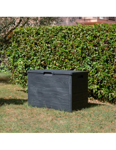 Baúl Contenedor Cofre 160lt de Resina Efecto...