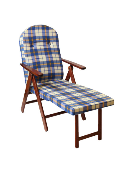 Sillón de haya reclinable ArtLegno Amalfi con extensión 108x65x60cm