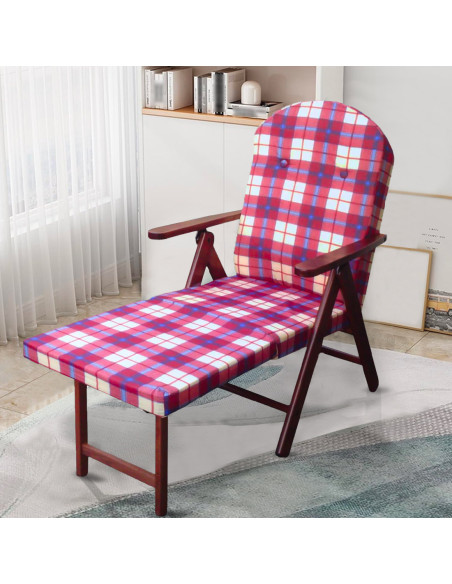 Sillón de haya reclinable ArtLegno Amalfi con extensión 108x65x60cm