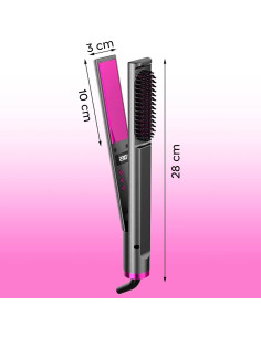 Plancha Pelo Cerámica con Cepillo Alisador 3 en 1... 2