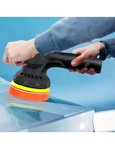 Pulidora Eléctrica con Batería 24V para coches y Pisos 8 Velocidades