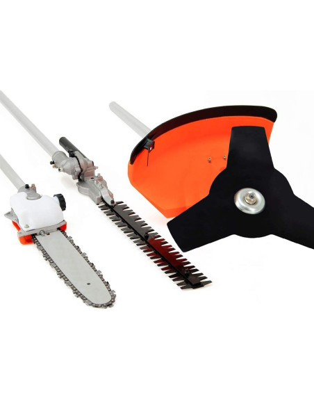 Corta-césped corta-ramas corta-setos 52cc KRAFTROYAL 4 en 1 para jardinería