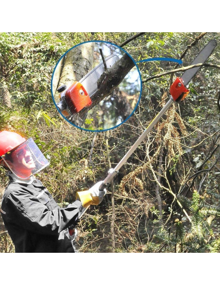 Corta-césped corta-ramas corta-setos 52cc KRAFTROYAL 4 en 1 para jardinería