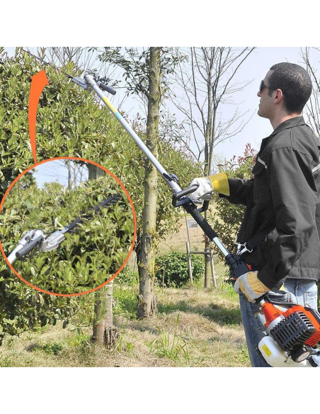 Corta-césped corta-ramas corta-setos 52cc KRAFTROYAL 4 en 1 para jardinería