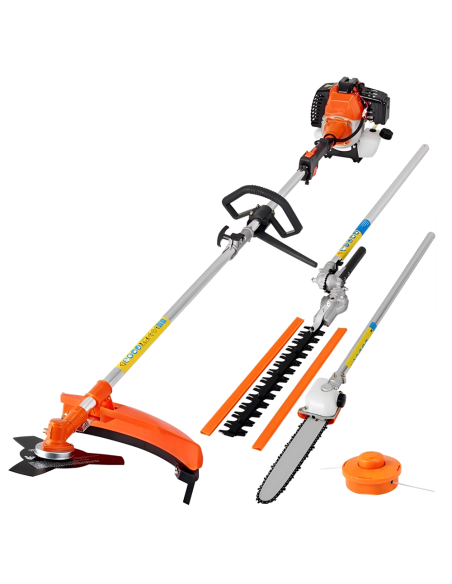 Corta-césped corta-ramas corta-setos 52cc KRAFTROYAL 4 en 1 para jardinería