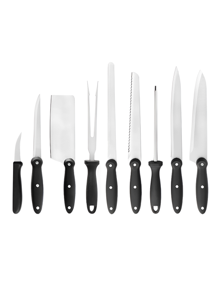 Set 9 Cuchillos de Cocina con Estuche Profesional de Acero Inoxidable Multiusos