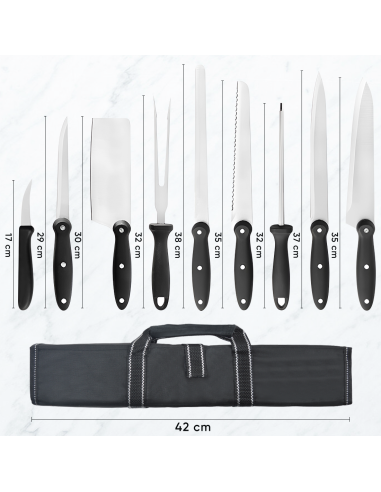 Set 9 Cuchillos de Cocina con Estuche...