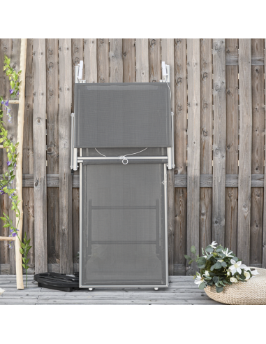 Tumbona LUXURIOUS con Parasol de Aluminio...