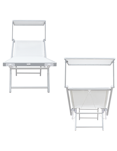 Tumbona LUXURIOUS con Parasol de Aluminio...