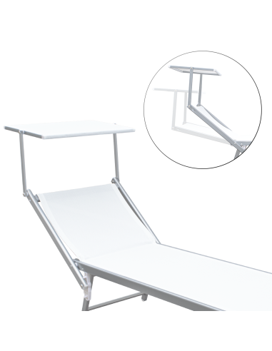 Tumbona LUXURIOUS con Parasol de Aluminio...