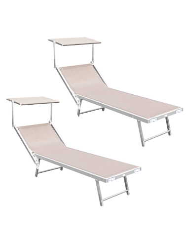 Pack 2 Tumbonas Playa LUXURIOUS Parasol de...