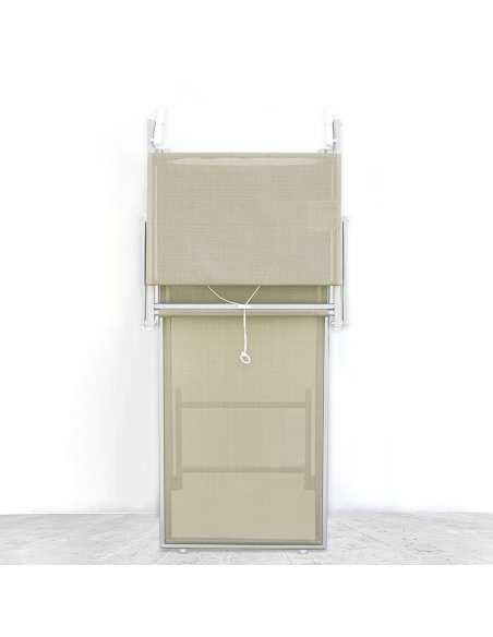 Pack 2 Tumbonas Playa LUXURIOUS Parasol de Aluminio Reclinable 180X60X40
