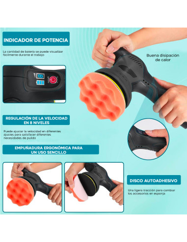 Pulidora Eléctrica con Batería 24V para coches...
