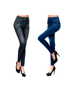 Leggings elásticos GIADA Jeggings con interior de felpa efecto jeans moldeadores