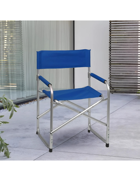 Silla de tela y aluminio ONSHORE plegable Textilene 55x57x82cm