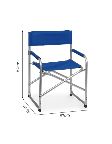 Silla de tela y aluminio ONSHORE plegable Textilene 55x57x82cm